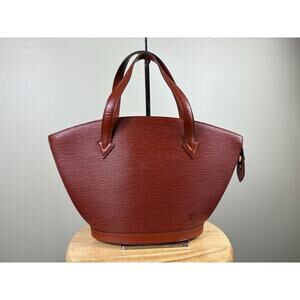 Authentic Louis Vuitton Epi Rust Brown Saint Jacques Hand Bag